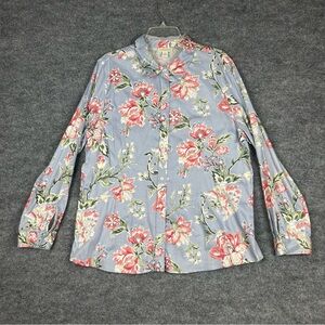 Appleseed’s Floral Button Up Women’s XL Cottagecore Blouse